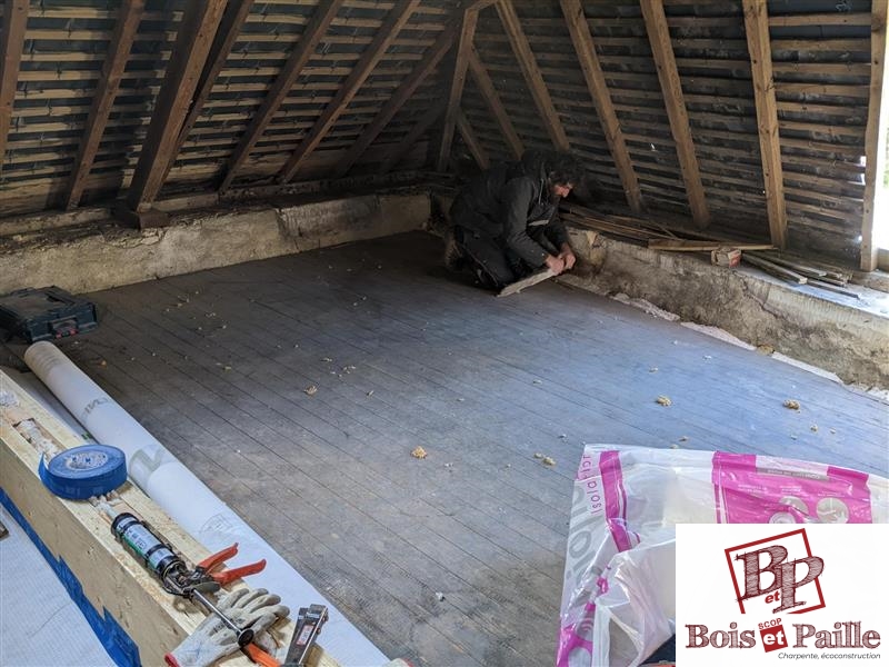 Isolation de combles perdu en botte de paille à Saint Maixent l'Ecole (79)